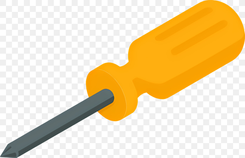 Icon - Yellow Screwdriver Illustration PNG