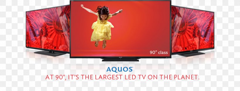 LED TV LCD Television Sharp Aquos LC-LE745U Liquid-crystal Display, PNG, 955x366px, Led Tv, Advertising, Brand, Computer Monitors, Display Advertising Download Free