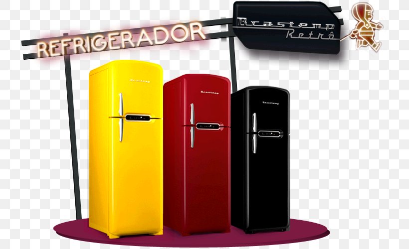 Refrigerator Auto-defrost Cooking Ranges Brastemp Retro Style, PNG, 736x500px, Refrigerator, Autodefrost, Brand, Brastemp, Cooking Ranges Download Free