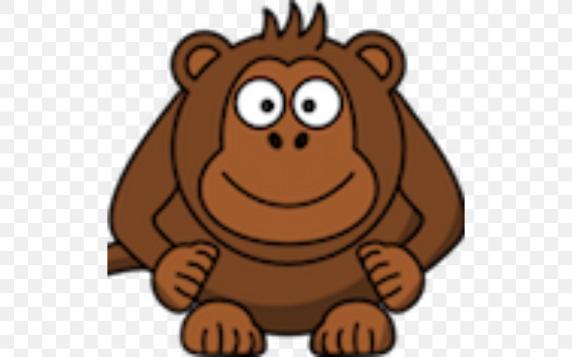 Ape Baby Monkeys Cartoon Clip Art, PNG, 512x512px, Ape, Animated Film, Baby Monkeys, Bear, Carnivoran Download Free