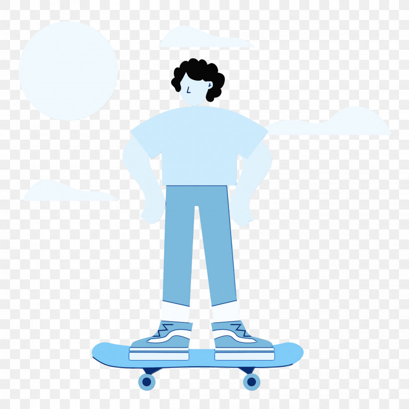Cartoon Skateboarding Line Skateboard Equipment, PNG, 2500x2500px, Health, Cartoon, Equipment, Geometry, Line Download Free