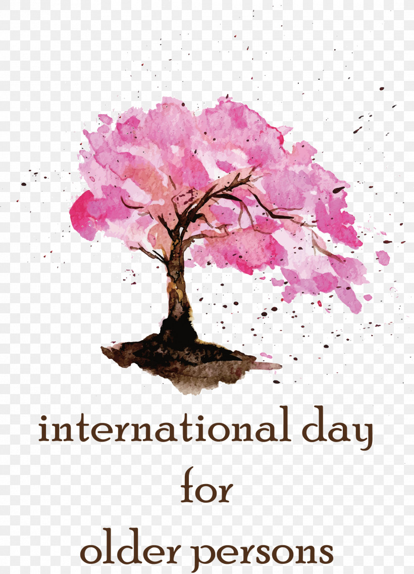 International Day For Older Persons, PNG, 2164x3000px, International Day For Older Persons, Cherry Blossom, Comedy, Commedia Dellarte, Floral Design Download Free