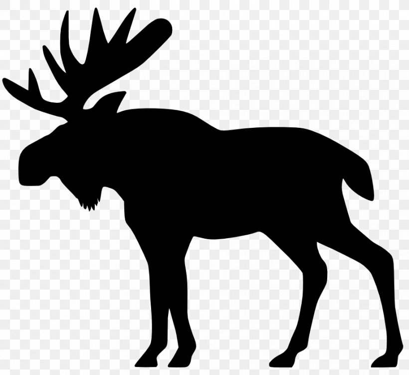 Moose Elk Deer Christmas Ornament, PNG, 915x839px, Moose, Accommodation, American Moose, Antler, Black And White Download Free