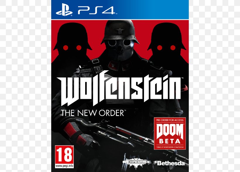 Wolfenstein II: The New Colossus Wolfenstein: The Old Blood PlayStation 4 Video Game Xbox One, PNG, 786x587px, Wolfenstein Ii The New Colossus, Action Film, Advertising, Bethesda Softworks, Brand Download Free