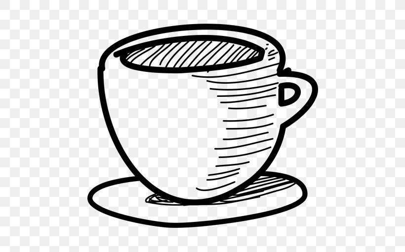 Teacup Coffee Cup Mug, PNG, 512x512px, Tea, Artwork, Black And White, Coffee, Coffee Cup Download Free