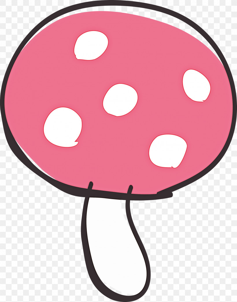 Polka Dot, PNG, 2359x2999px, Mushroom, Cartoon Mushroom, Cute, Magenta, Pink Download Free