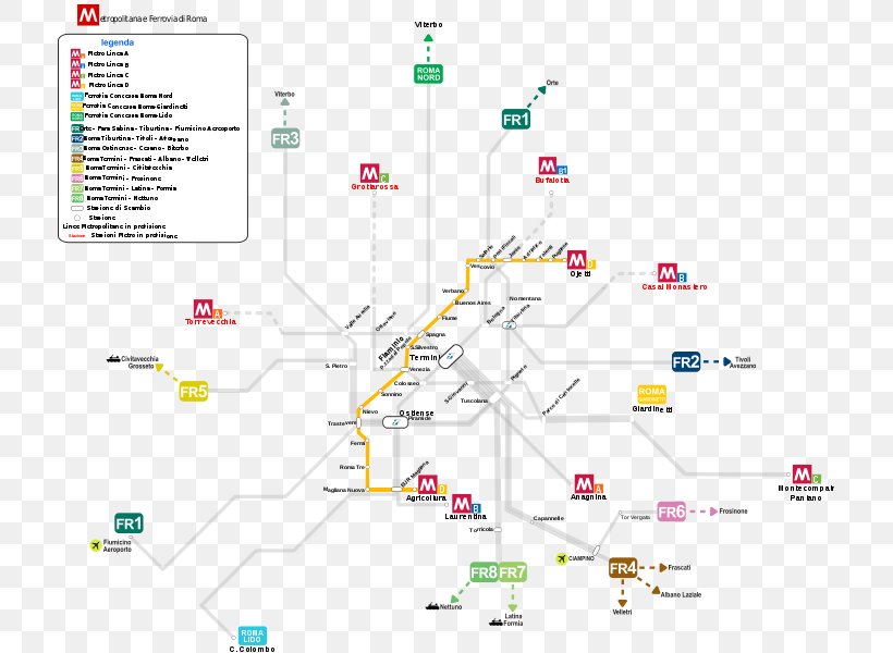 Roma Termini Railway Station Line C Rapid Transit Rome Metro Train, PNG, 713x600px, Roma Termini Railway Station, Area, Atac, Diagram, Italy Download Free