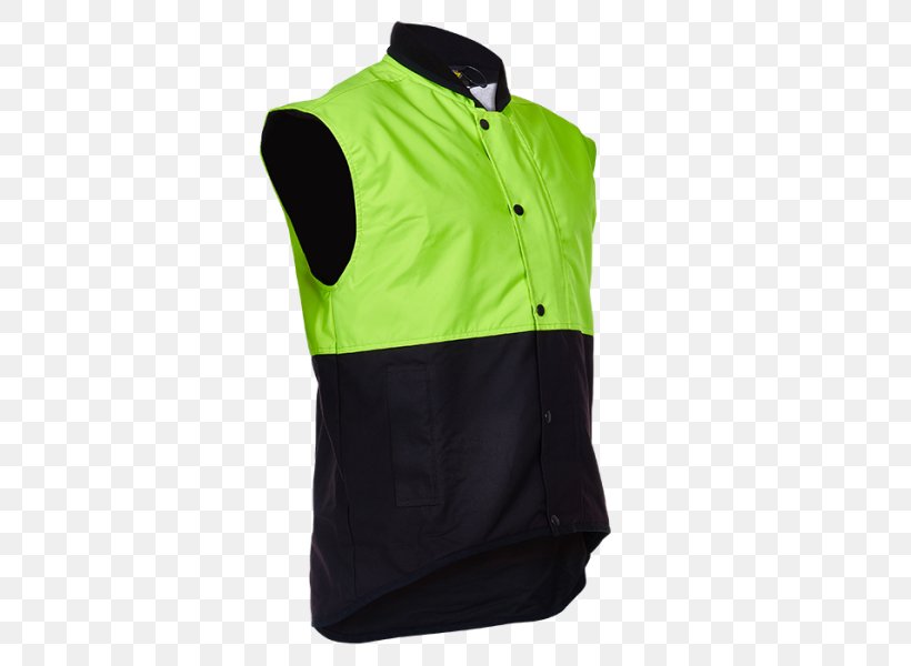 Gilets Sleeveless Shirt Clothing Oilskin, PNG, 600x600px, Gilets, Black, Clothing, Green, Highvisibility Clothing Download Free