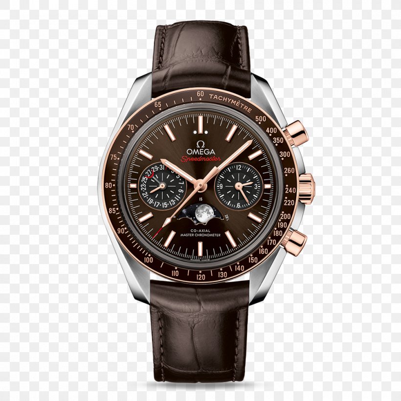 Omega Speedmaster Omega SA Coaxial Escapement Chronograph Watch, PNG, 1000x1000px, Omega Speedmaster, Brand, Brown, Chronograph, Chronometer Watch Download Free