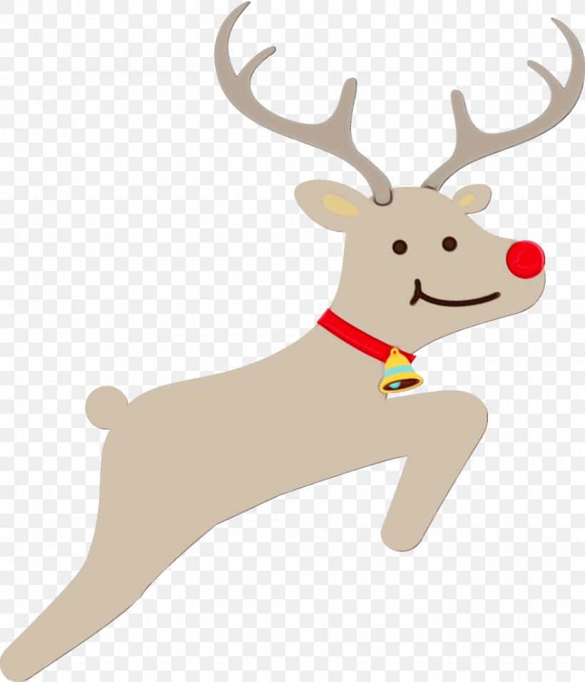 Reindeer, PNG, 880x1026px, Watercolor, Antler, Cartoon, Deer, Elk Download Free