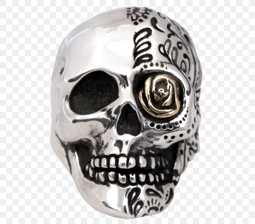 Sterling Silver Skull Calavera Face, PNG, 720x720px, Silver, Body Jewellery, Body Jewelry, Bone, Calavera Download Free