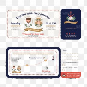 Exquisite Cartoon Wedding Invitation Design - Wedding Invitation Ticket RSVP PNG