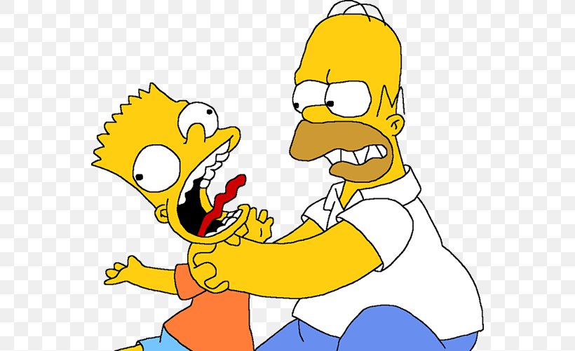 Homer Simpson Bart Simpson The Simpsons: Tapped Out United States Of America Strangling, PNG, 560x501px, Homer Simpson, Area, Artwork, Bart Simpson, Beak Download Free