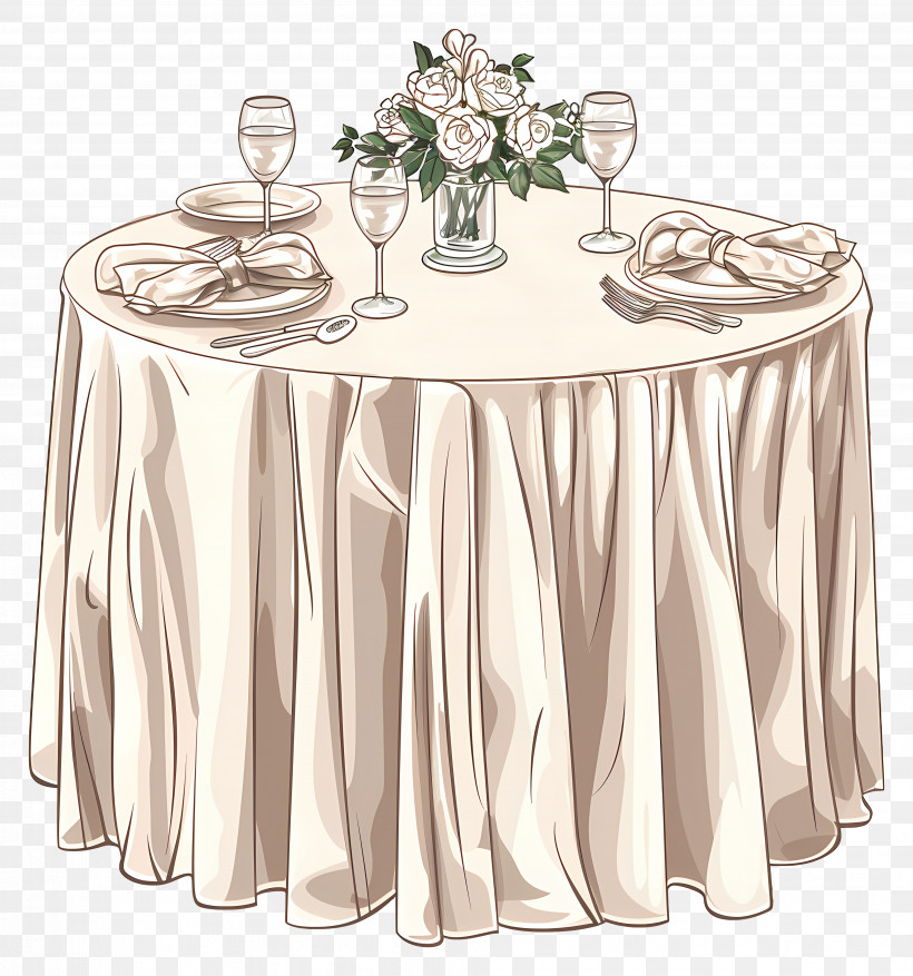 Wedding Table - Elegant Table Setting With Floral Centerpiece PNG