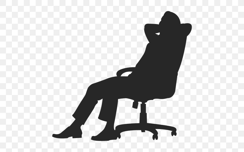 Office & Desk Chairs Sitting Stock Photography Clip Art, PNG, 512x512px, Chair, Black, Black And White, Furniture, Monochrome Download Free