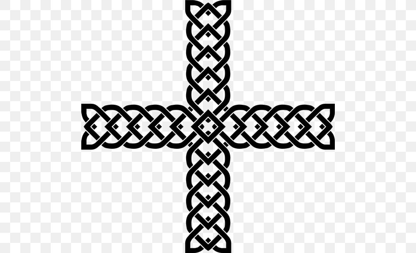 Celtic Knot Christian Cross Celtic Cross Clip Art, PNG, 500x500px, Celtic Knot, Art, Black And White, Celtic Art, Celtic Cross Download Free