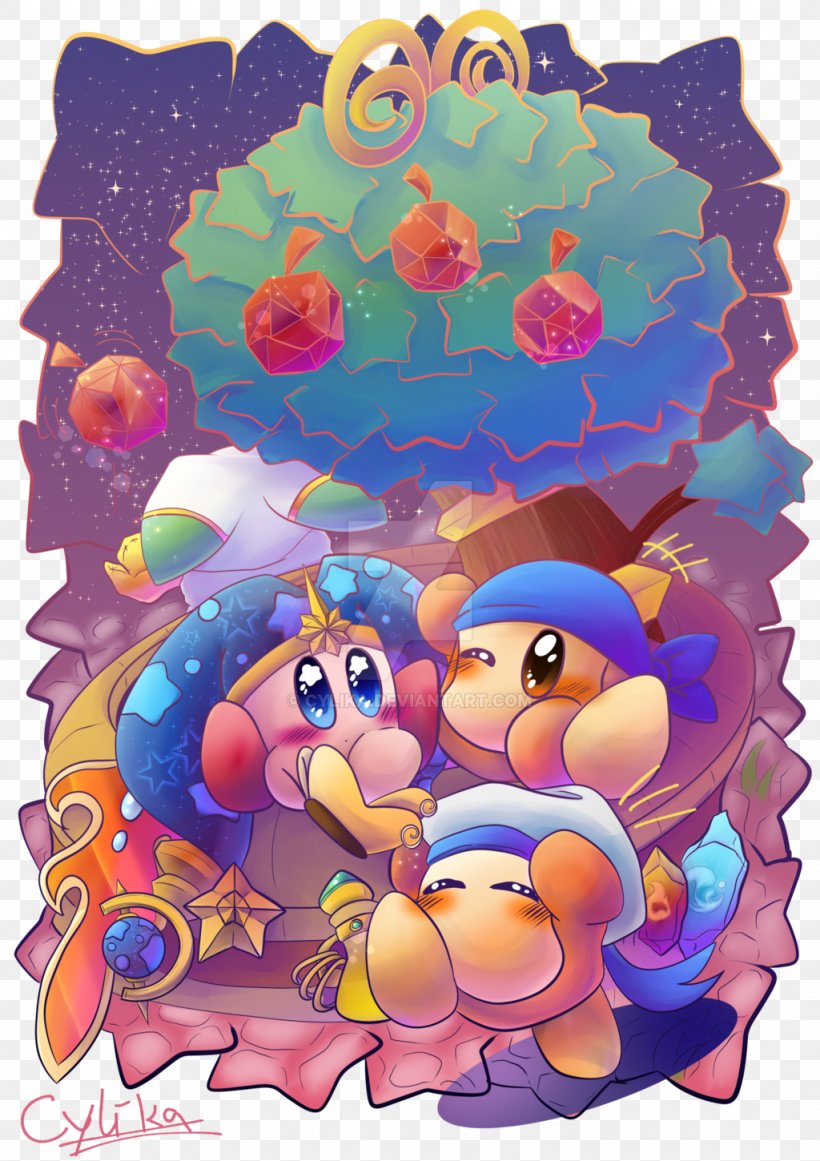 Kirby 64: The Crystal Shards Fan Art Waddle Dee, PNG, 1024x1450px, Watercolor, Cartoon, Flower, Frame, Heart Download Free