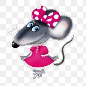 Pink Mouse - Rat Computer Mouse Muis PNG