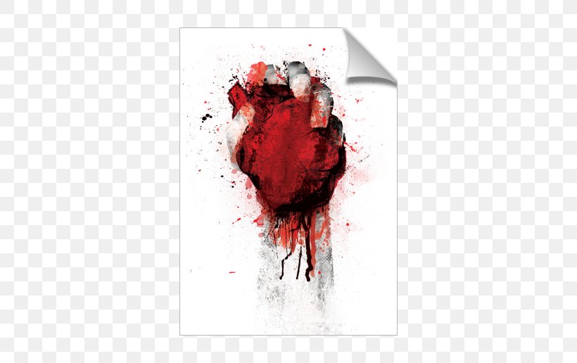Blood Heart Hand Drawing, PNG, 674x516px, Watercolor, Cartoon, Flower, Frame, Heart Download Free