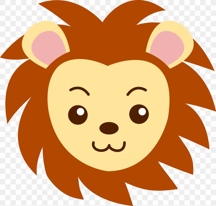 Lion Cuteness Clip Art, PNG, 5148x4912px, Lion, Artwork, Carnivoran, Cartoon, Cat Like Mammal Download Free