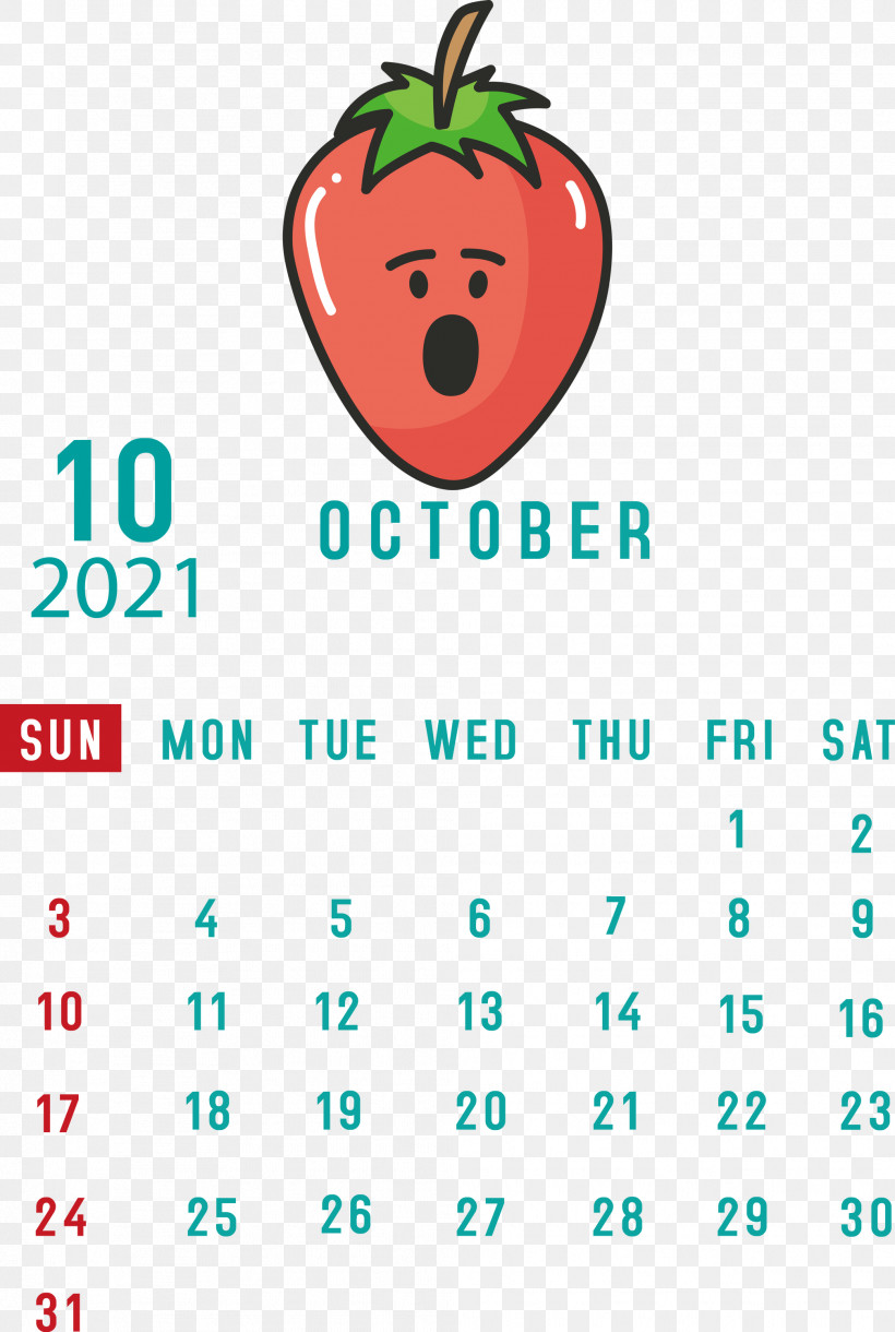 October 2021 Printable Calendar October 2021 Calendar, PNG, 2016x3000px, October 2021 Printable Calendar, Android, Calendar System, Fruit, Geometry Download Free