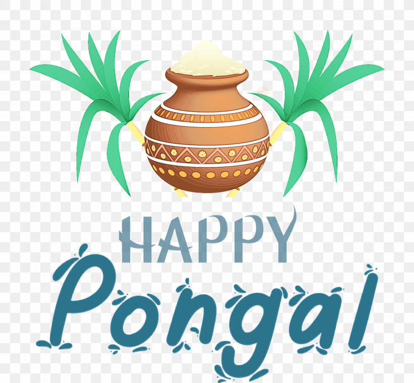 Pineapple, PNG, 3000x2779px, Happy Pongal, Biology, Fruit, Line, Logo Download Free