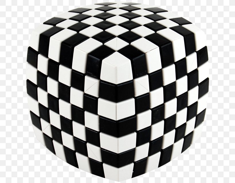 Rubik's Cube V-Cube 7 Rubik's Revenge Professor's Cube, PNG, 640x640px, Vcube 7, Black, Black And White, Chessboard, Combination Puzzle Download Free