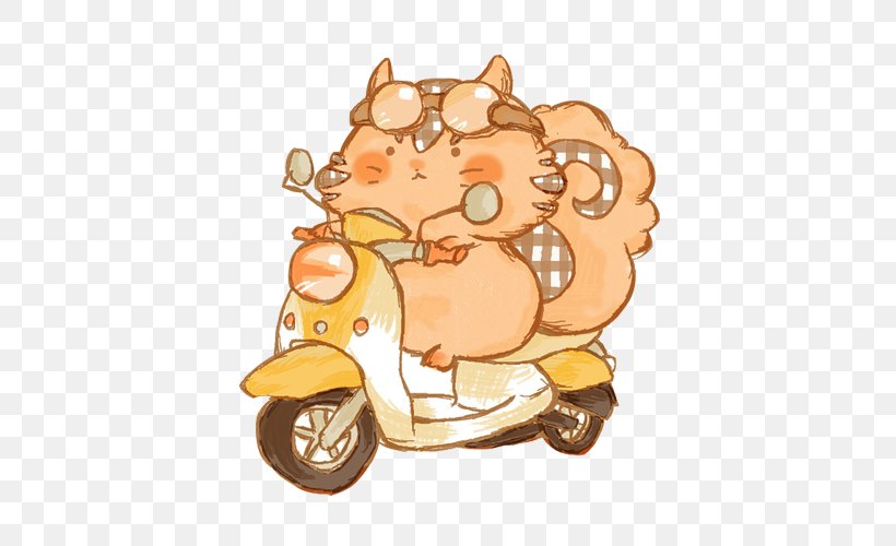 Scooter Motorcycle Illustration, PNG, 500x500px, Scooter, Art, Canidae, Carnivoran, Cartoon Download Free