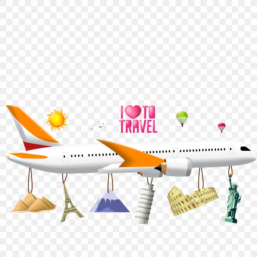 Airplane Air Travel Aircraft, PNG, 3000x3000px, Airplane, Air Travel, Aircraft, Poster, Shading Download Free
