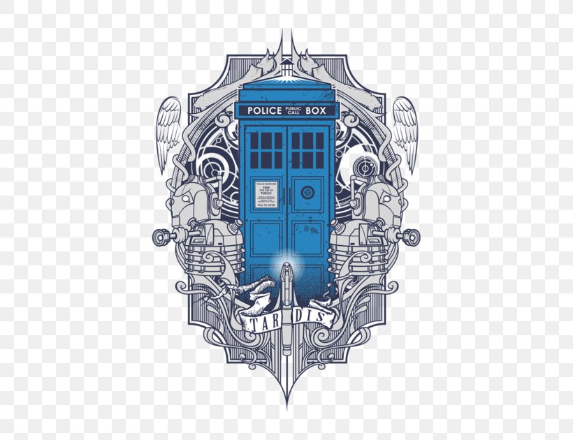 The Doctor T-shirt TARDIS Tenth Doctor Jelly Babies, PNG, 630x630px, Doctor, Brand, Dalek, Doctor Who, Drawing Download Free