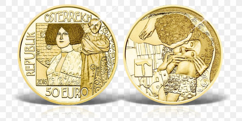 Coin The Kiss Gold Portrait Of Adele Bloch-Bauer I Perth Mint, PNG, 1000x500px, Coin, Austrian Mint, Bullion Coin, Commemorative Coin, Currency Download Free