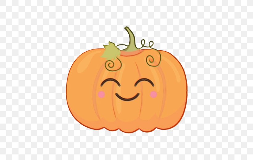 Pumpkin, PNG, 550x518px, Watercolor, Calabaza, Cartoon, Facial Expression, Orange Download Free