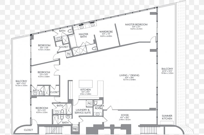 Floor Plan Random House Tower Miami Storey, PNG, 1500x1000px, Floor Plan, Apartment, Area, Black And White, Building Download Free