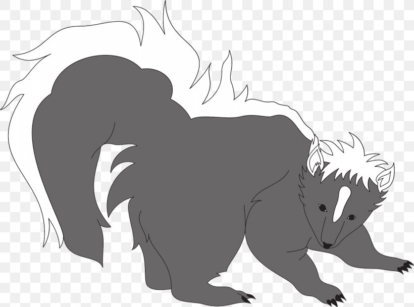 Skunk Black And White Clip Art, PNG, 1280x950px, Skunk, Art, Big Cats, Black, Black And White Download Free