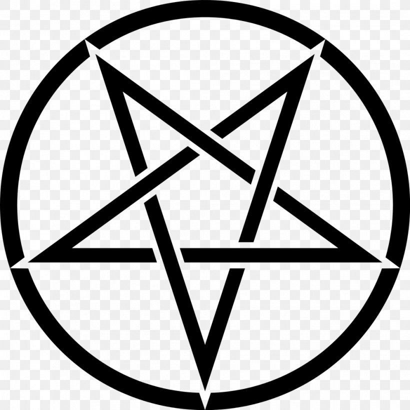 Church Of Satan Pentagram Pentacle Sigil Of Baphomet Satanism, PNG, 994x994px, Church Of Satan, Area, Baphomet, Black And White, Hexagram Download Free