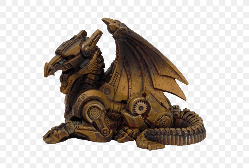 Steampunk Statue Dragon Figurine Science Fiction, PNG, 555x555px, Steampunk, Amazoncom, Bronze Sculpture, Collectable, Dragon Download Free