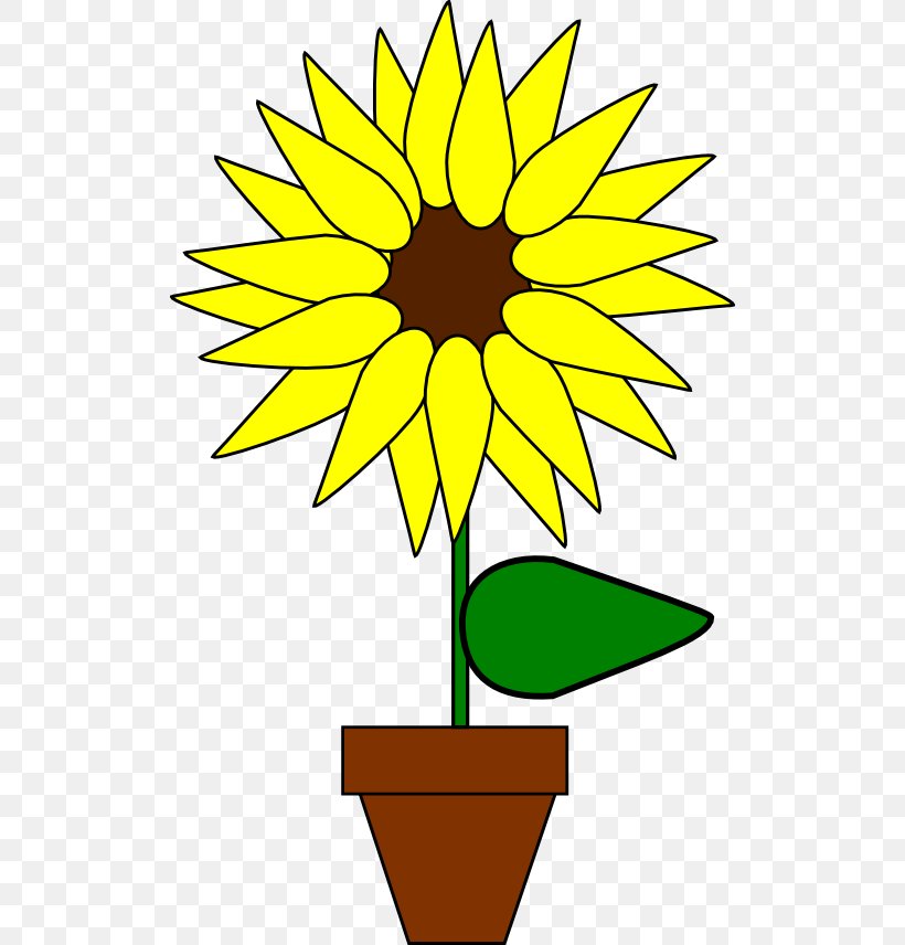 Common Sunflower Plant Clip Art, PNG, 512x856px, Common Sunflower, Artwork, Black And White, Cut Flowers, Daisy Family Download Free