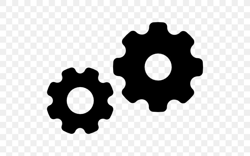 Gear Symbol, PNG, 512x512px, Gear, Black, Black And White, Hardware, Hardware Accessory Download Free