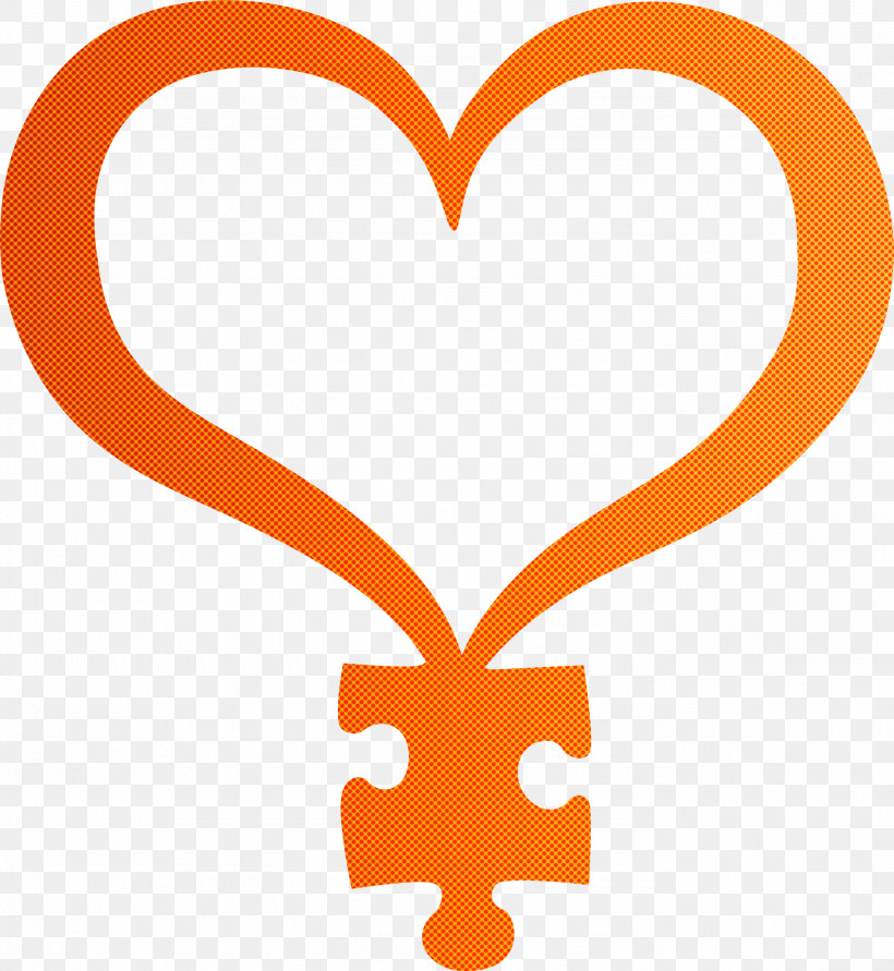 World Autism Awareness Day, PNG, 2759x2999px, World Autism Awareness Day, Heart, Line, Love, Orange Download Free