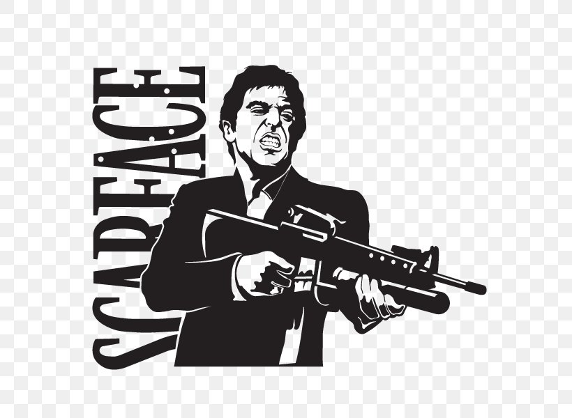 Al Pacino Tony Montana Scarface Wall Decal Sticker, PNG, 600x600px, Al Pacino, Adhesive, Art, Black And White, Brand Download Free