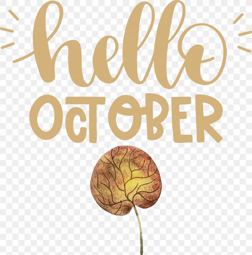 Leaf Logo Font Metro-goldwyn-mayer, PNG, 2966x3000px, Hello October, Biology, Leaf, Logo, Meter Download Free