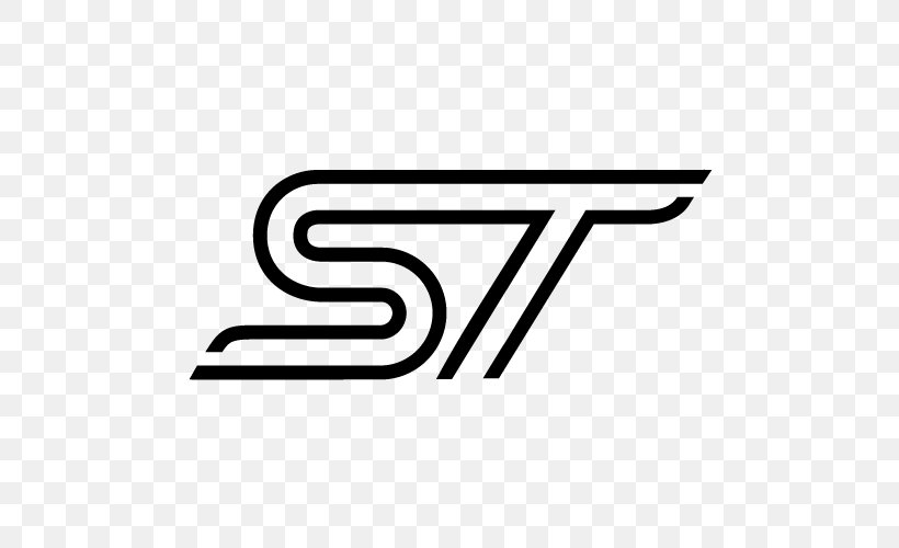 Ford Motor Company Car Logo Ford Focus ST, PNG, 500x500px, 2018 Ford Fiesta St, Ford, Area, Black And White, Brand Download Free