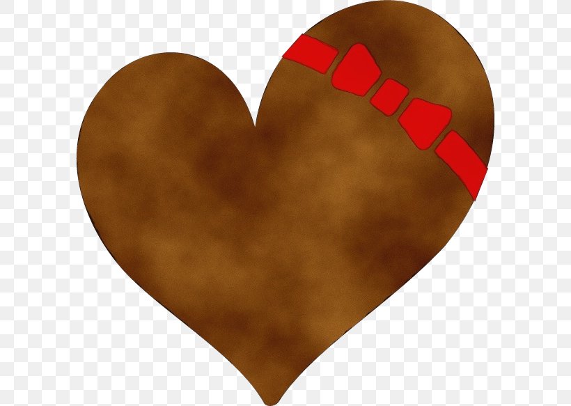 Heart Brown Love Heart Sticker, PNG, 602x583px, Watercolor, Brown, Gesture, Heart, Love Download Free