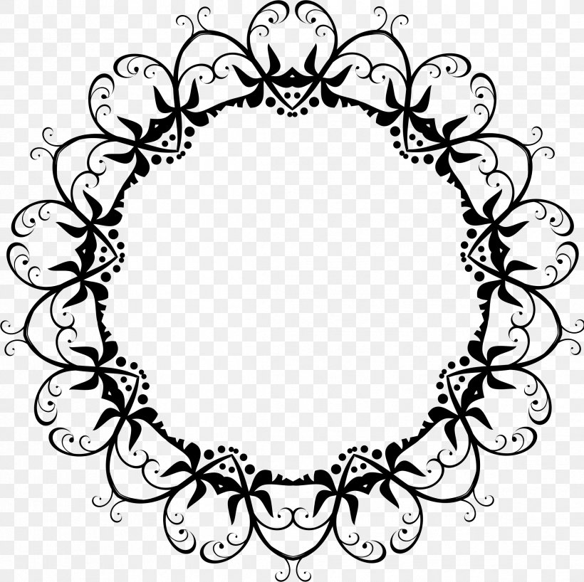 Floral Design Clip Art, PNG, 2381x2377px, Floral Design, Art, Black And White, Body Jewelry, Decor Download Free
