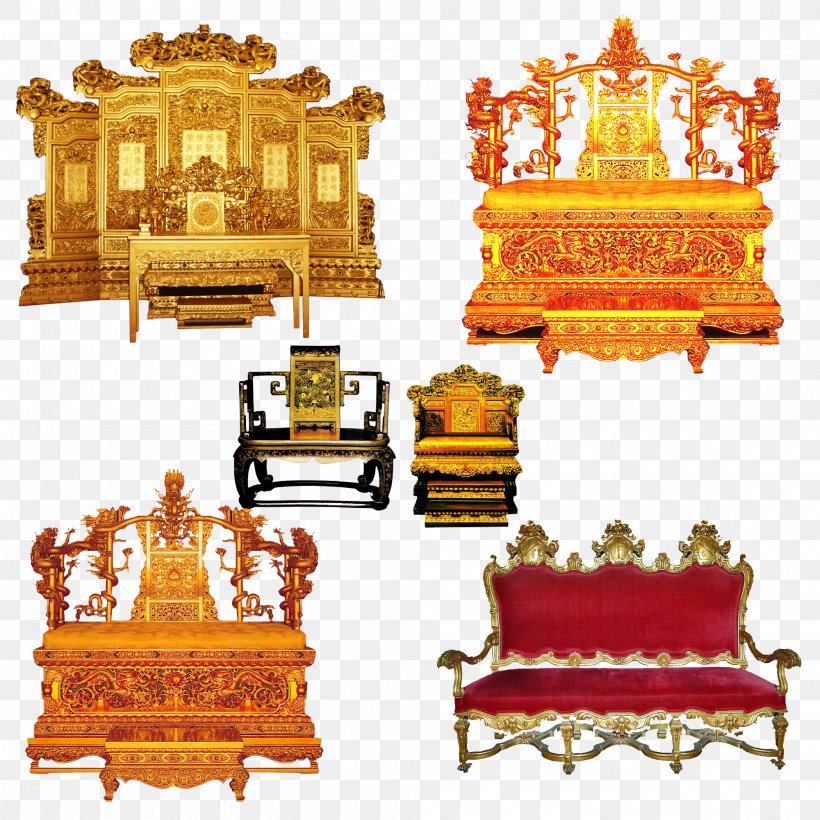 Forbidden City Emperor Of China Qing Dynasty Throne Chair, PNG, 2000x2000px, Forbidden City, Chair, Chinese Dragon, Couch, Dragon Throne Download Free
