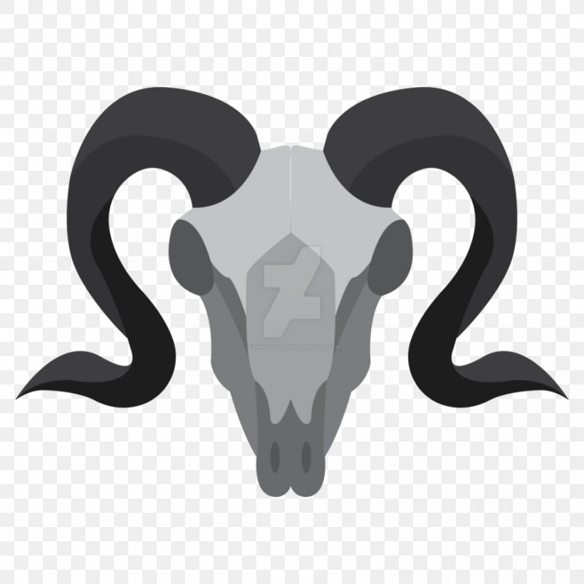 Goat Horn Sheep Logo Skull, PNG, 894x894px, Goat, Art, Black And White, Bone, Cattle Download Free