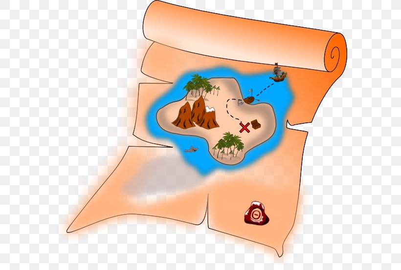 Treasure Map Piracy Buried Treasure Clip Art, PNG, 600x554px, Watercolor, Cartoon, Flower, Frame, Heart Download Free