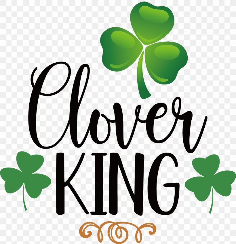 Clover King St Patricks Day Saint Patrick, PNG, 2897x3000px, St Patricks Day, Flower, Green, Leaf, Logo Download Free