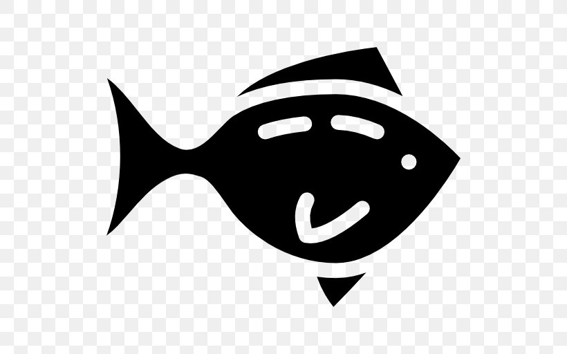 Black And White Smile Black, PNG, 512x512px, Animal, Black, Black And White, Fish, Logo Download Free