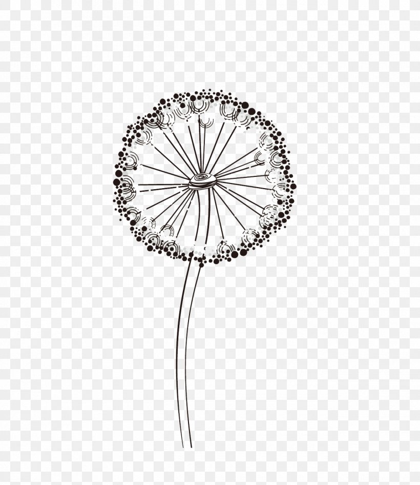 Common Dandelion Clip Art, PNG, 1300x1500px, Common Dandelion, Black And White, Body Jewelry, Cartoon, Chart Download Free